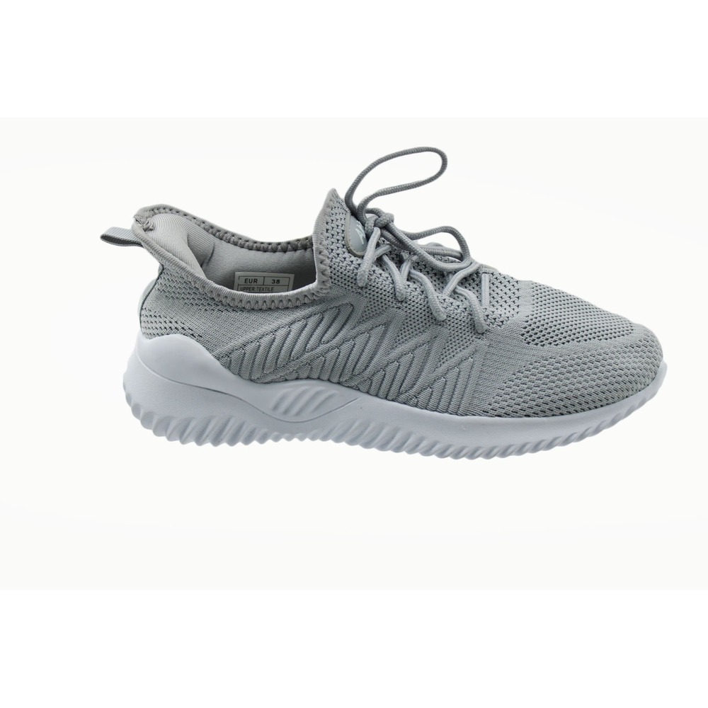 Akkh Gray Knit‎ Lace Up Athletic Sneakers Lightweight Trainers EUR 38 (US 7.5)
